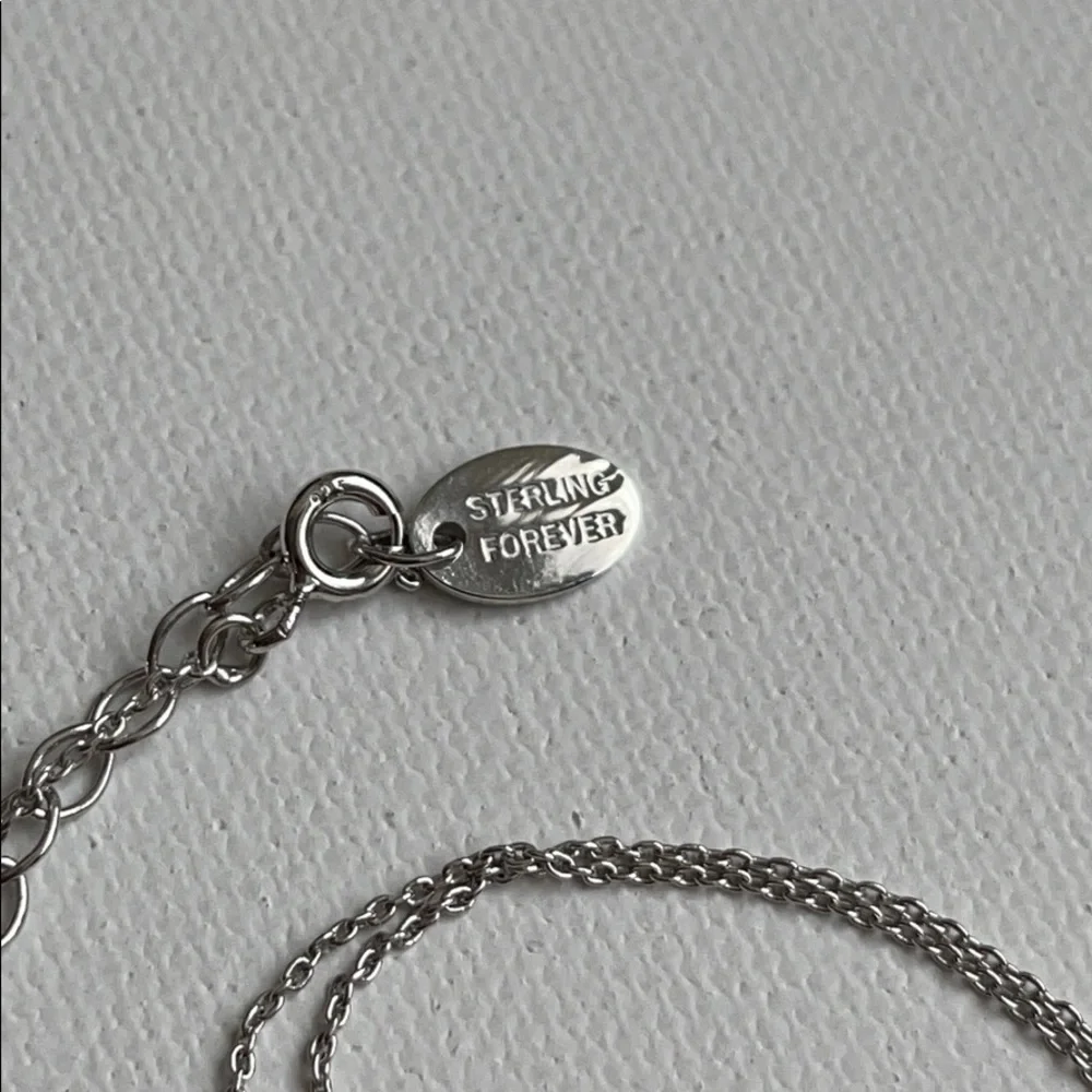 Dainty Sterling Forever Silver & Cubic Zirconia Necklace - Picture 5 of 9